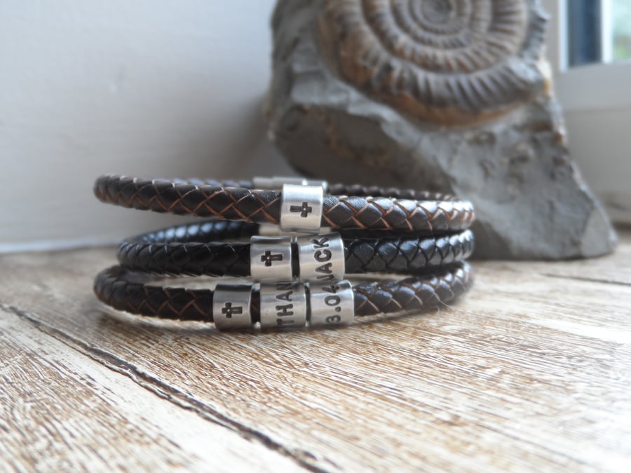 Braided Bracelet Religious Leather Bracelets Braided Leather