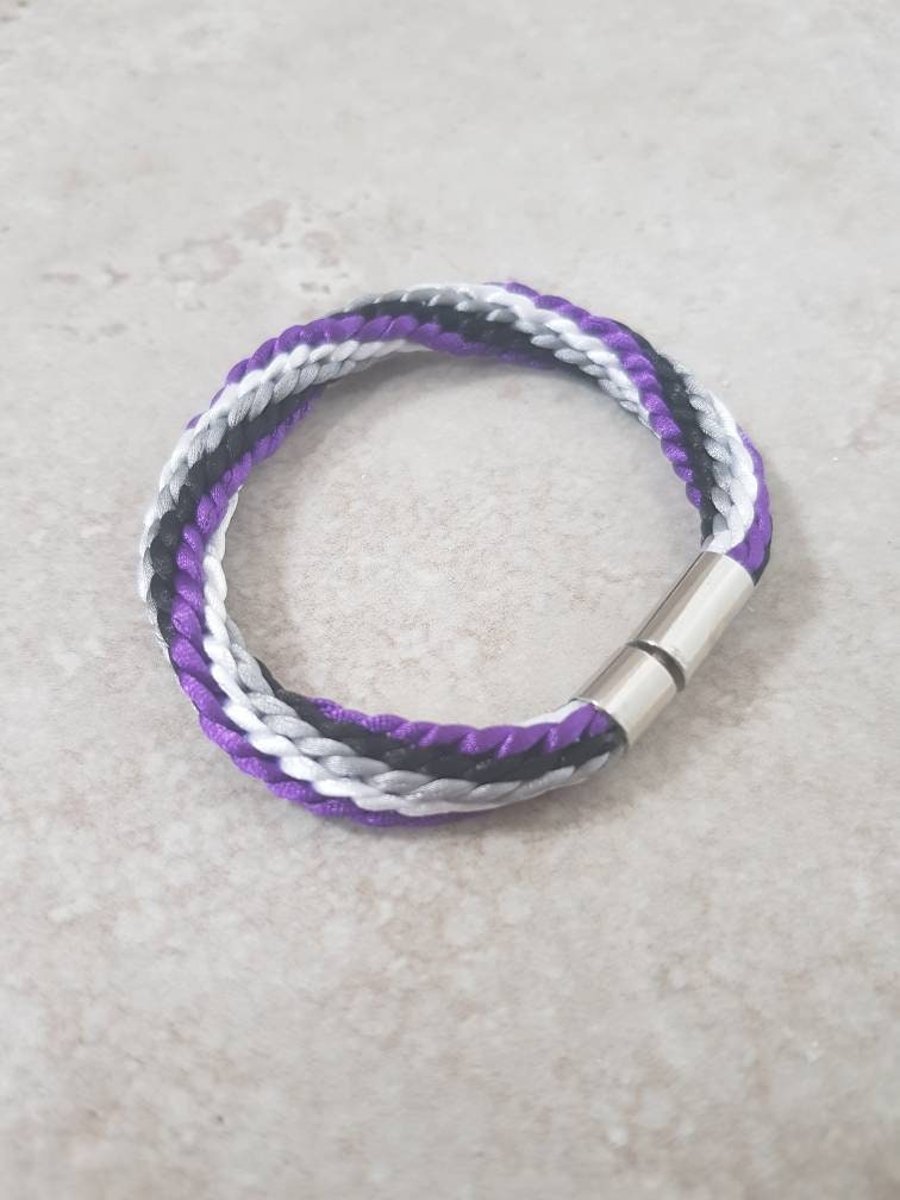 Asexual Pride Bracelet, Ace Bracelet, Pride Bracelet, Asexual Flag, LGBTQIA, ACE