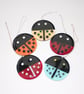 Large Ladybird Garden Hanger in Red & Black Fused Glass - 6167 - Image 9