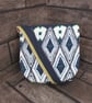 Upcycled Coffee Sack - Mini Shoulder Bag - Blue pattern - Image 2