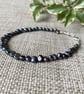 Freshwater Pearl Bracelet, peacock colours - Image 2