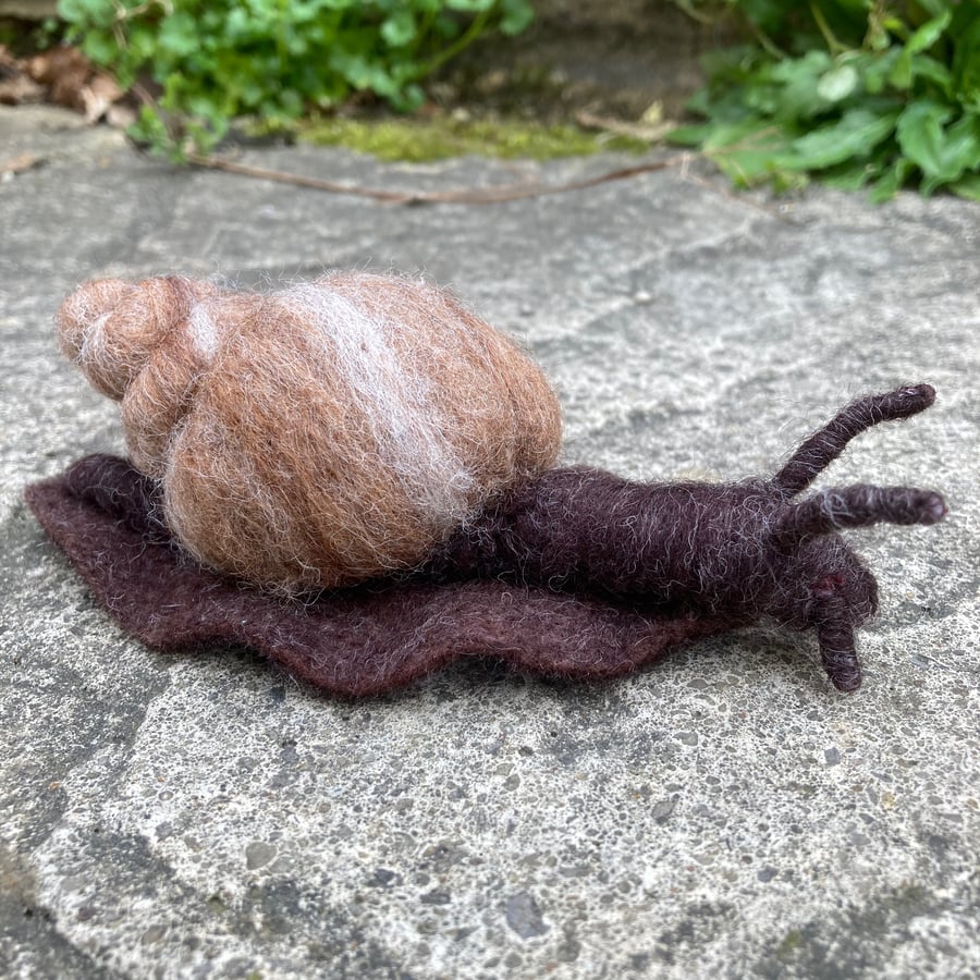 Needle felted Giant African Snail