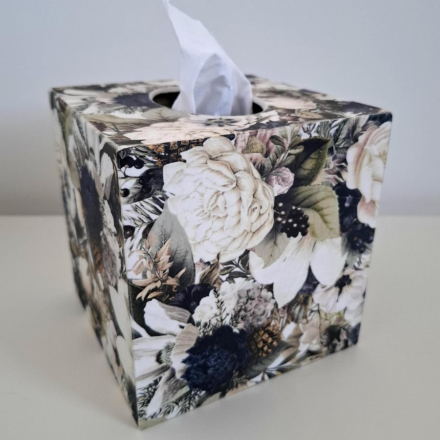Image of Wooden Tissue Box Cover