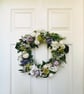 Handmade English Country Door Wreath - Ivory & Lilac Rose Wreath - Image 3