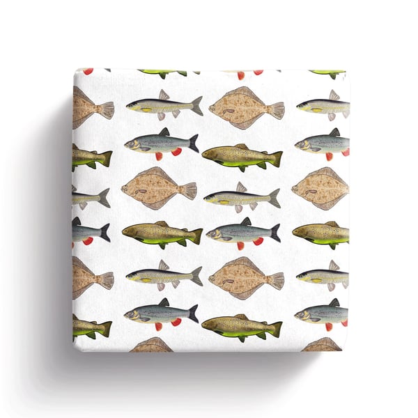 Freshwater fish wrapping paper for fishermen or women