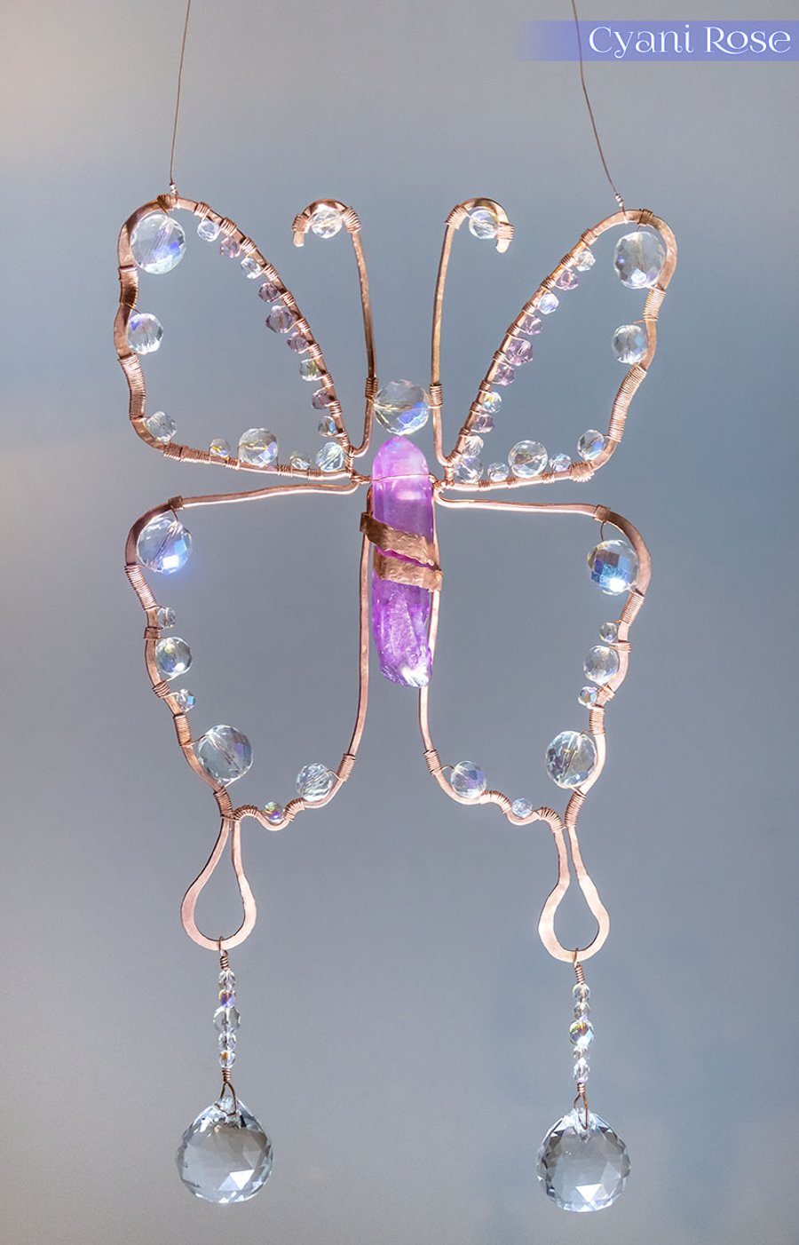 Quartz and Preciosa Butterfly Sun catcher-for Lee