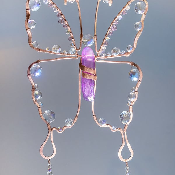 Quartz and Preciosa Butterfly Sun catcher-for Lee