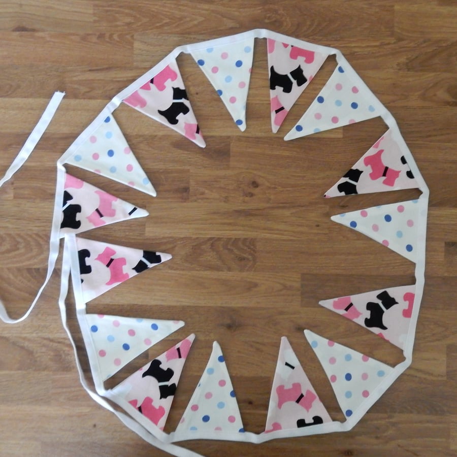 Mini bunting Scottie dogs and polka dots