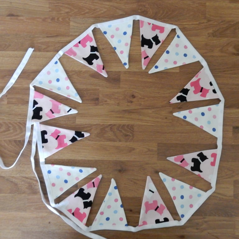 Mini bunting Scottie dogs and polka dots