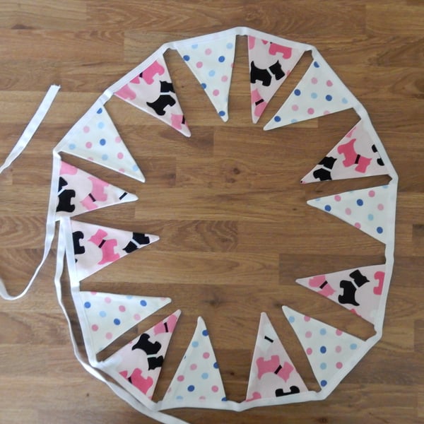 Mini bunting Scottie dogs and polka dots