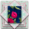 Navy and Pink Flowered Fat Quarter