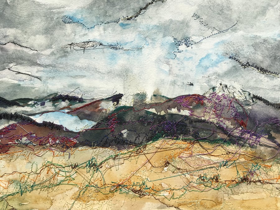 The stormy hills of Dumfries - 10 x 8 Giclee print