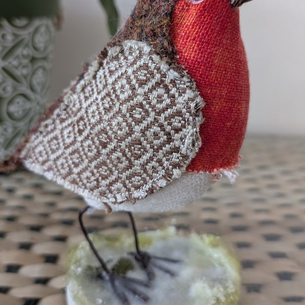 Robin soft sculpture ornament decoration 