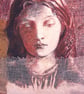 Original Paper & Fabric Collage on Wood Panel, 12x12cms, Free Postage (192) - Image 5