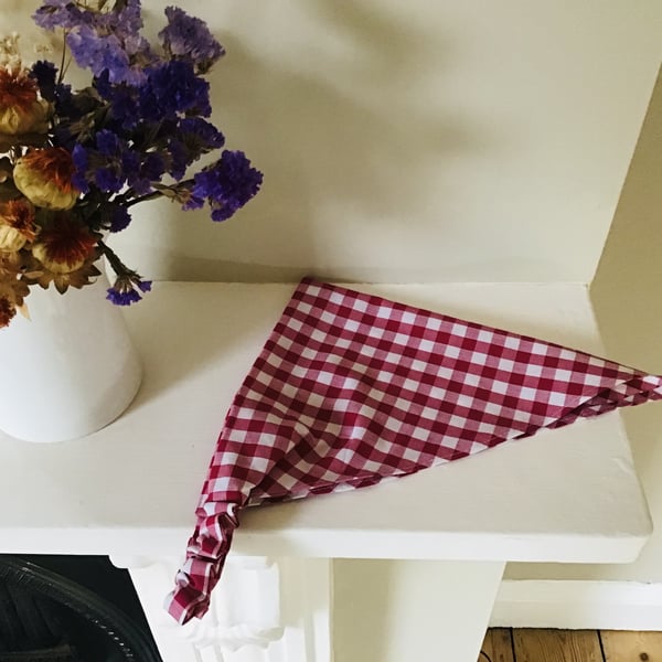Gingham headscarf