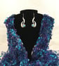 Azure Double Curve Drop Earrings - Image 5