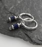  Turquoise and silver earrings lightweight, small gemstone bead  - Image 5