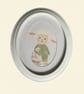 Hand-Painted Lamb Nursery Wall Art, Framed Acrylic Sheep Painting for baby room