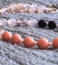 Navy and peach necklace - Image 4