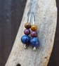 Blue Sodalite and Jasper Bead Drop Earrings, Argentium Silver Earrings - Image 8