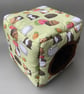 Guinea pig cosy cube house. Guinea pig cube house. Padded fleece lined house. - Image 2