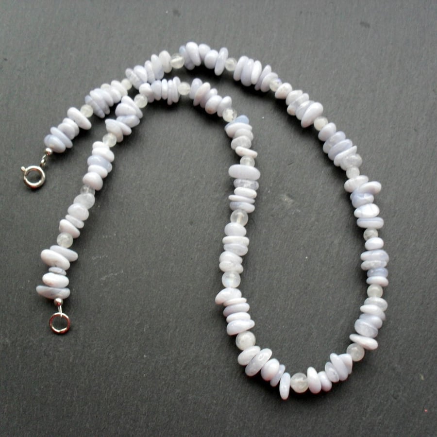 Agate and Moonstone Necklace
