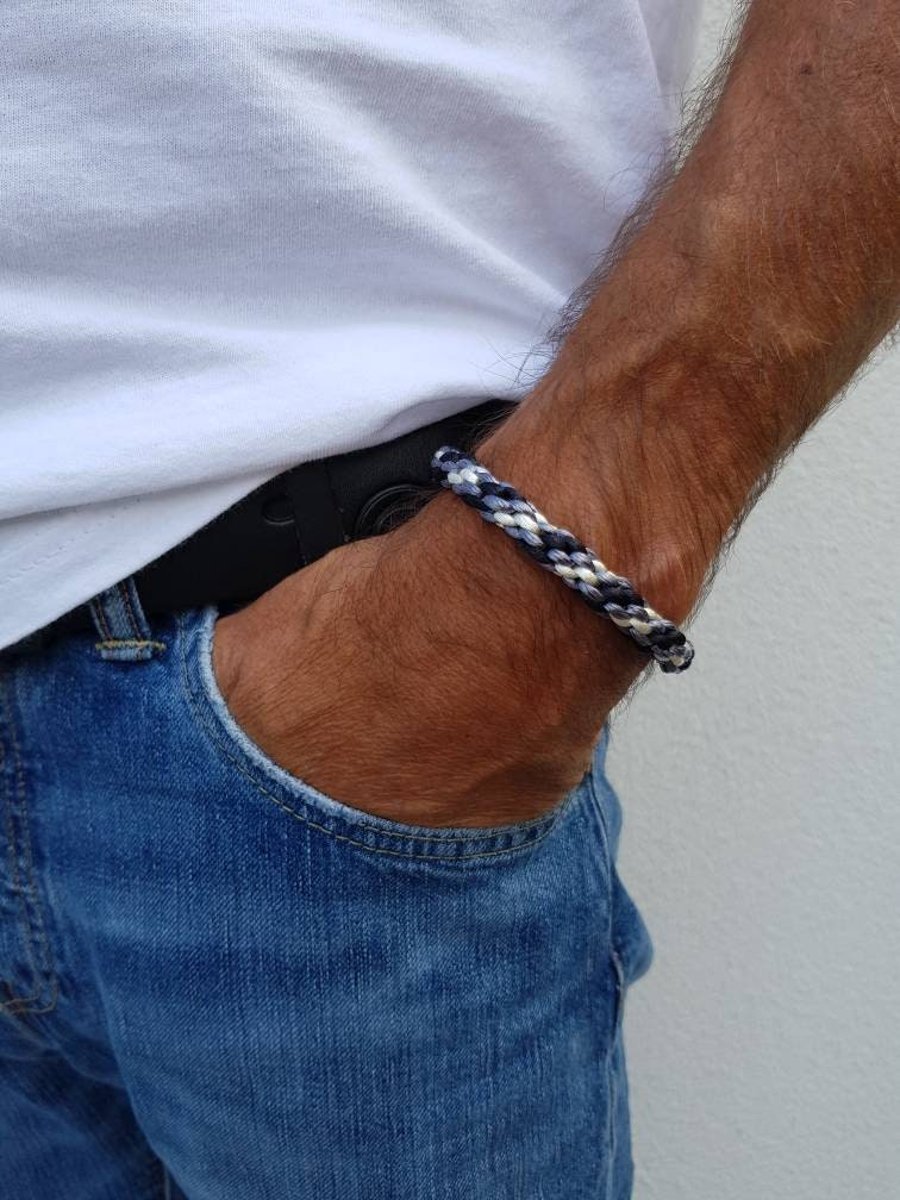 Grey Rope Bracelet, bracelets for men, Boyfriend gift, gifts for him