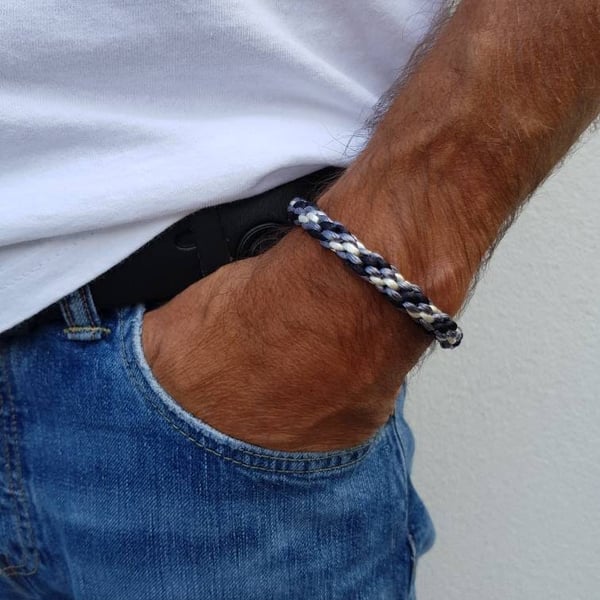 Grey Rope Bracelet, bracelets for men, Boyfriend gift, gifts for him