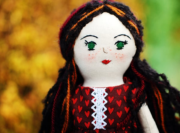 Handmade doll, Rag doll, Cloth doll, Birthday gift, Gift idea, Nursery décor