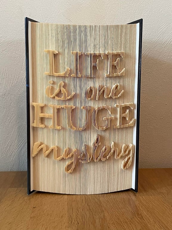 LIFE is one HUGE mystery CUT & FOLD Book Folding Pattern - EMAILED PDF PATTERN
