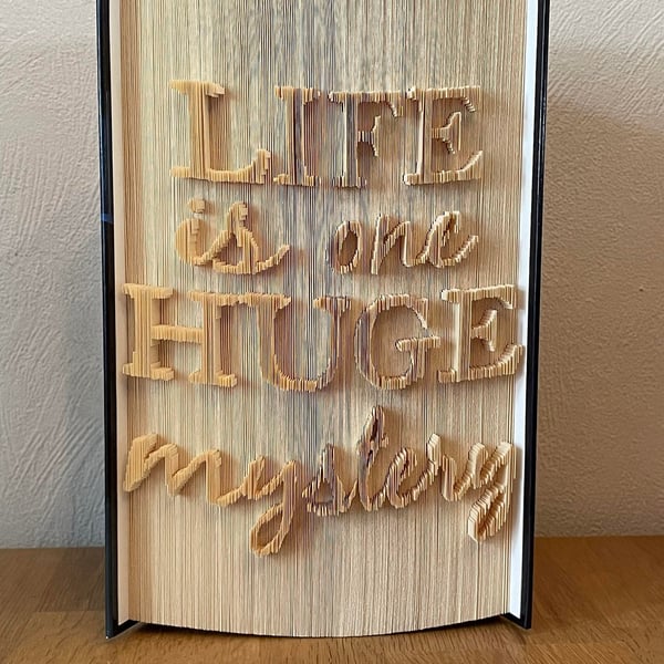 LIFE is one HUGE mystery CUT & FOLD Book Folding Pattern - EMAILED PDF PATTERN