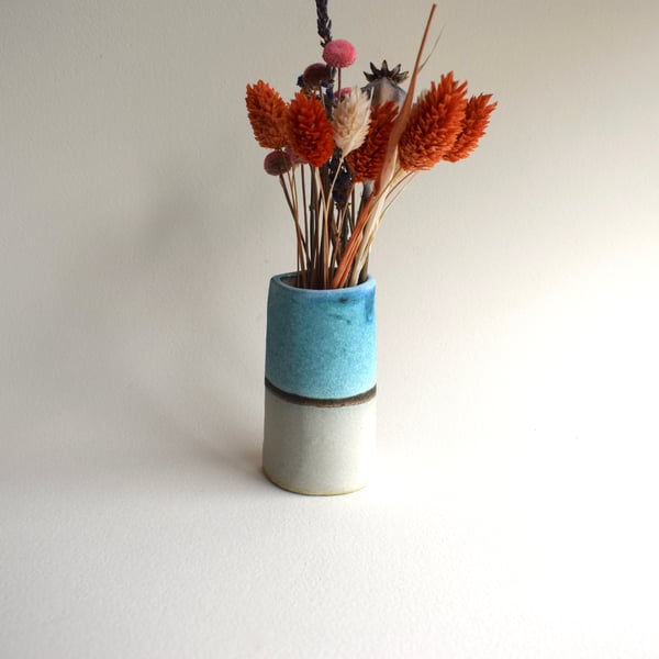  Landscape Stoneware Bud Vase