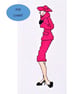 1950's lady fashion small illustration cross stitch instant download PDF chart