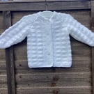 Baby cardigan white 6-9 months 