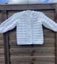 Baby cardigan white 6-9 months 