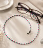Handmade Seed Bead Glasses Chain – 25" Colourful Eyewear Holder 