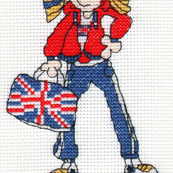 Bang on the door - mini team member cross stitch chart