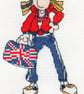 Bang on the door - mini team member cross stitch chart - Image 1