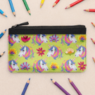 Unicorn Pencil Case - Lime Green
