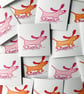 Happy Sausage Dog card - Orange by Jo Brown Happy Tomato  - Image 2