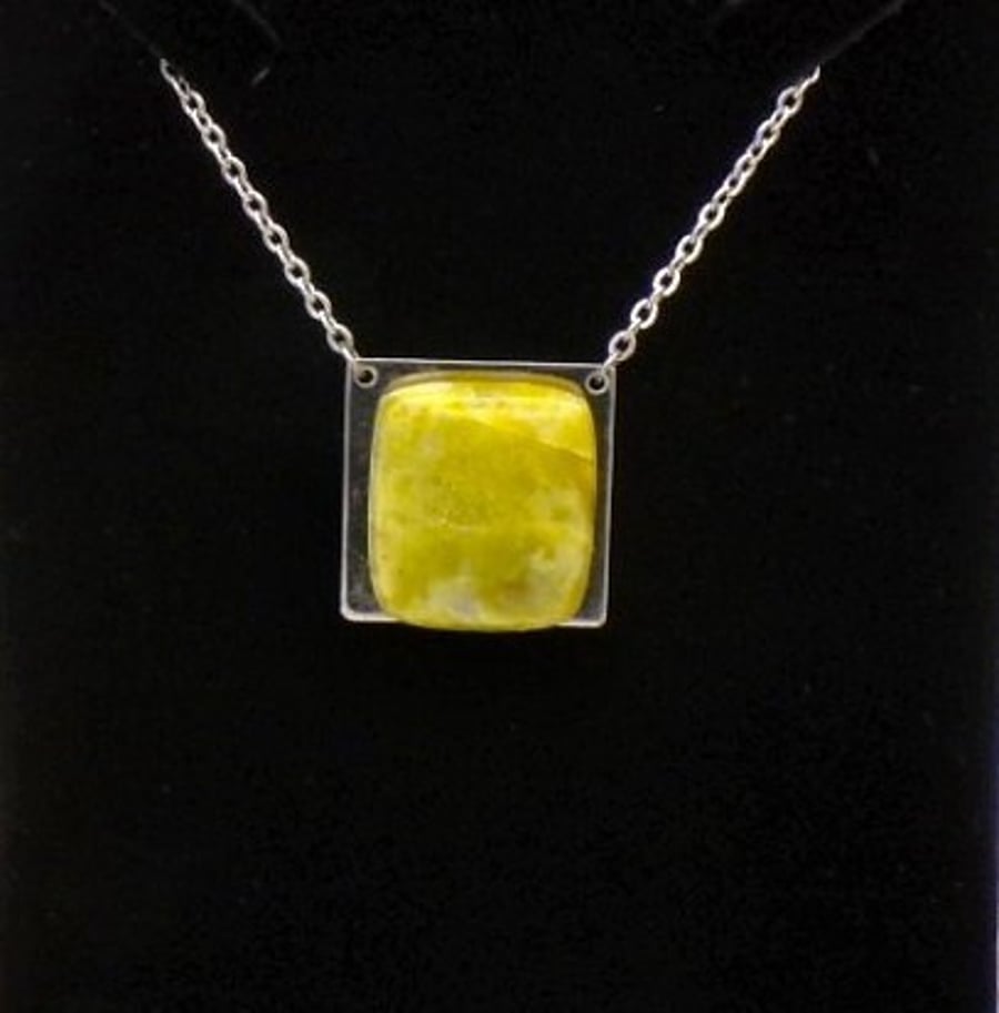 Scottish Marble And Stainless Steel Pendant