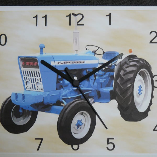 blue tractor 5000 wall hanging clock vintage tractor f rd 5000 farm tractor