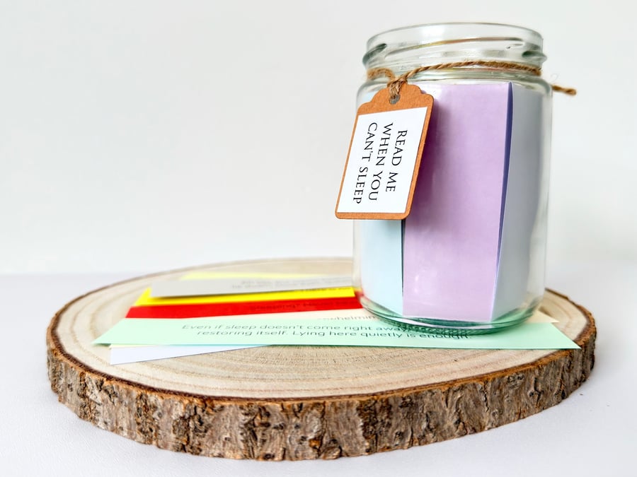 Read Me When You Can't Sleep Jar, 50 Sleep Affirmations Quotes, Insomnia Help
