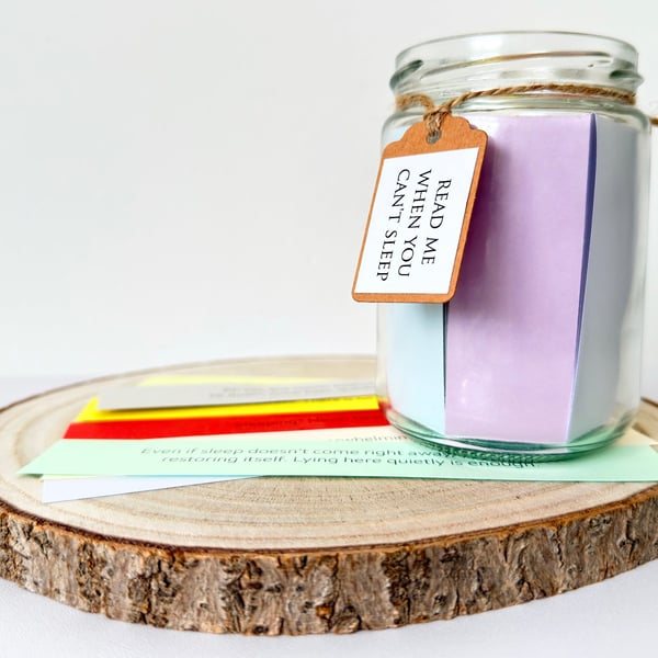 Read Me When You Can't Sleep Jar, 50 Sleep Affirmations Quotes, Insomnia Help