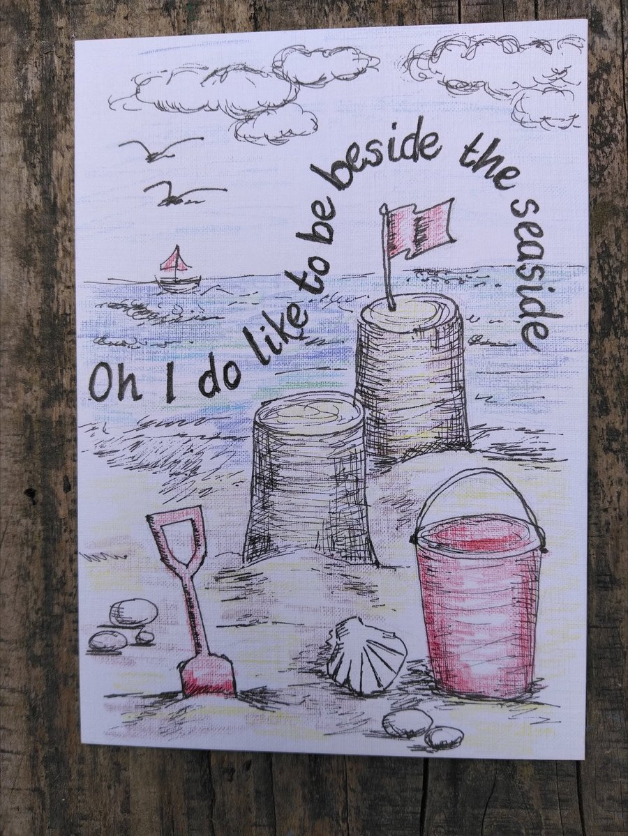 Seaside A6 original artwork