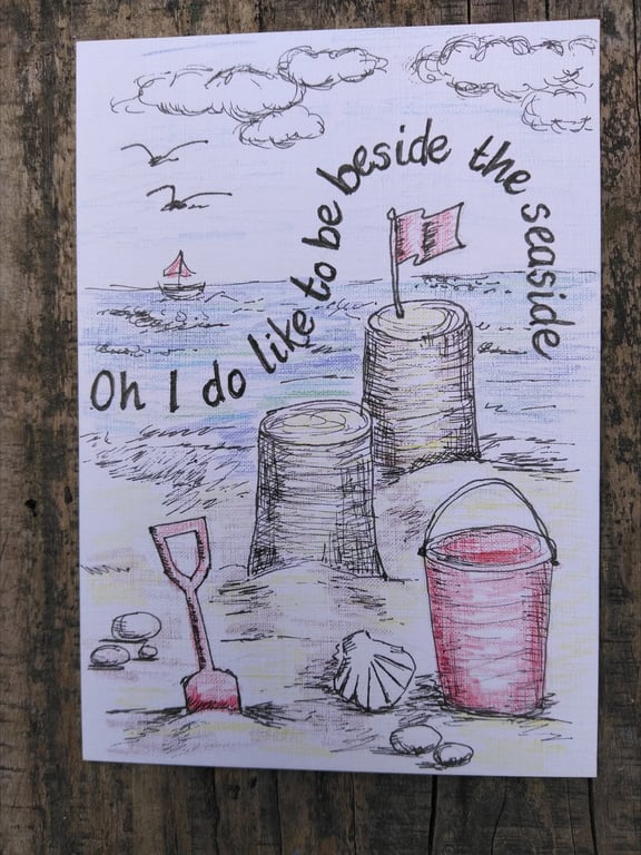 Seaside A6 original artwork