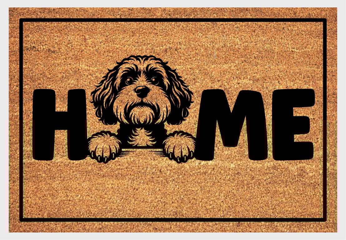 Cockapoo Home Door Mat - Cockapoo Dog Doormat - 3 Sizes