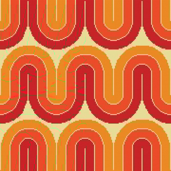 071 - Graphics From The Past 70's - Cross Stitch Pattern
