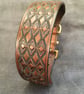 Hand embossed dog collar