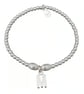 Sterling Silver Initial Charm Stretch Personalised Bracelet 